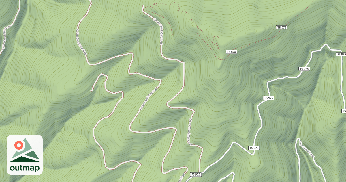 Map of Chute Creek Ohv
