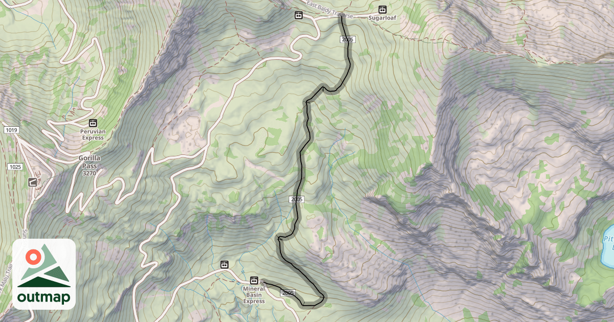 Map of Sugarloaf Pass Trail