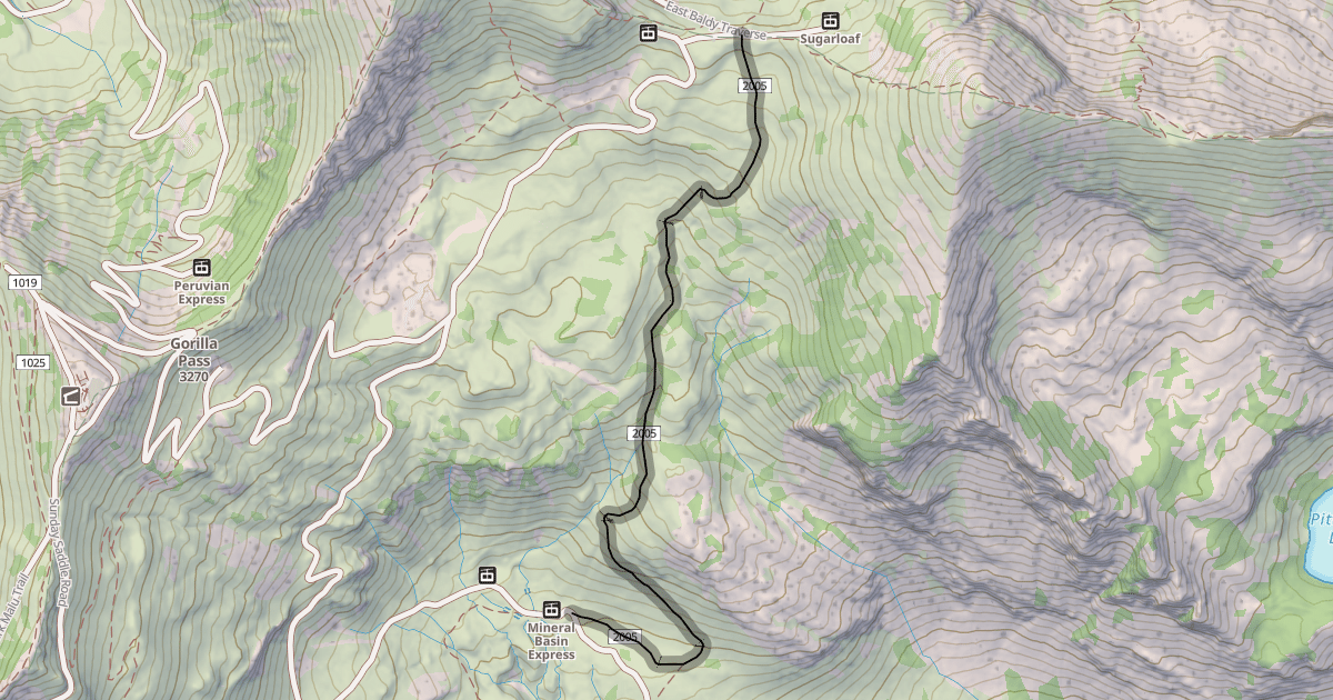 Map preview of Sugarloaf Pass Trail