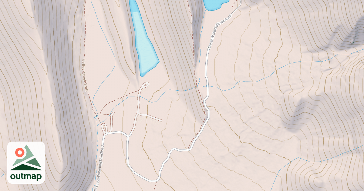 Map of LOWER WATERDOG LAKE