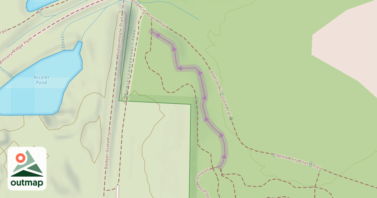 Map of Seminole Mountain Bike Trail
