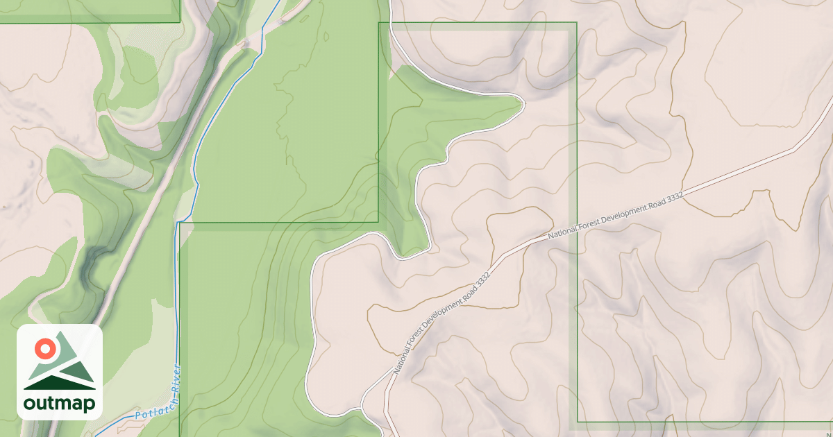 Map of POTLATCH RIVER B