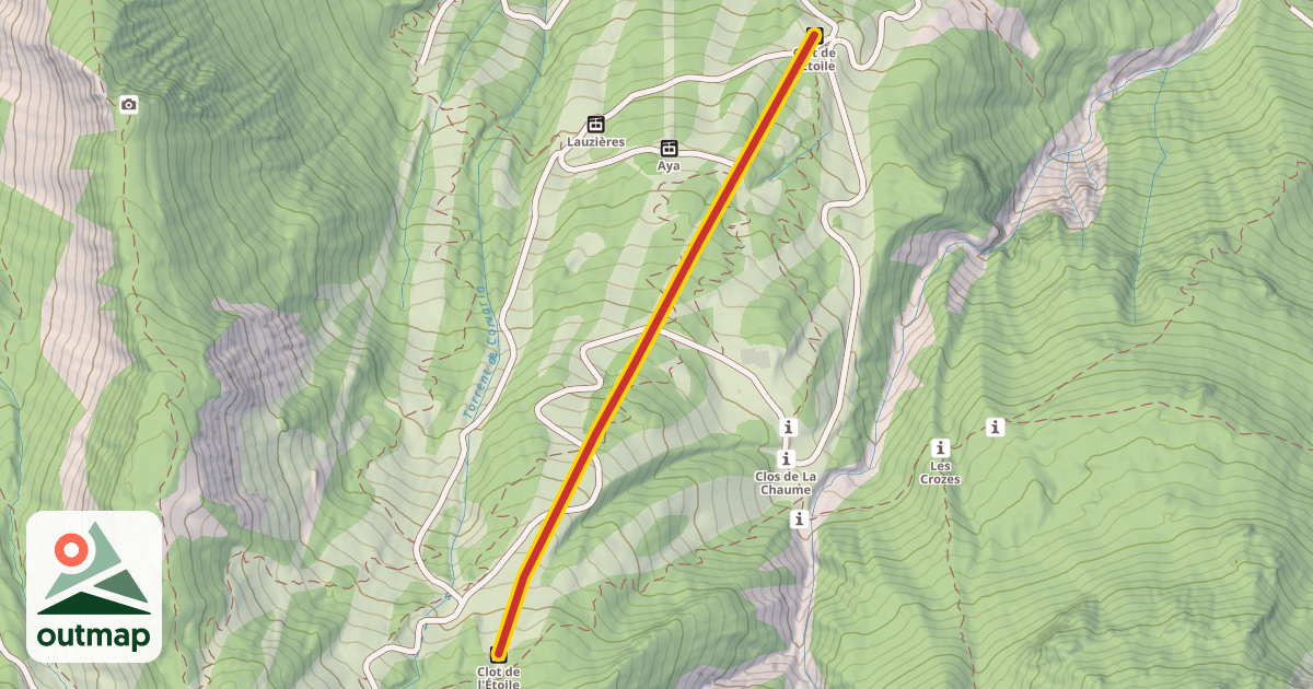 Map of Clot de l'Étoile