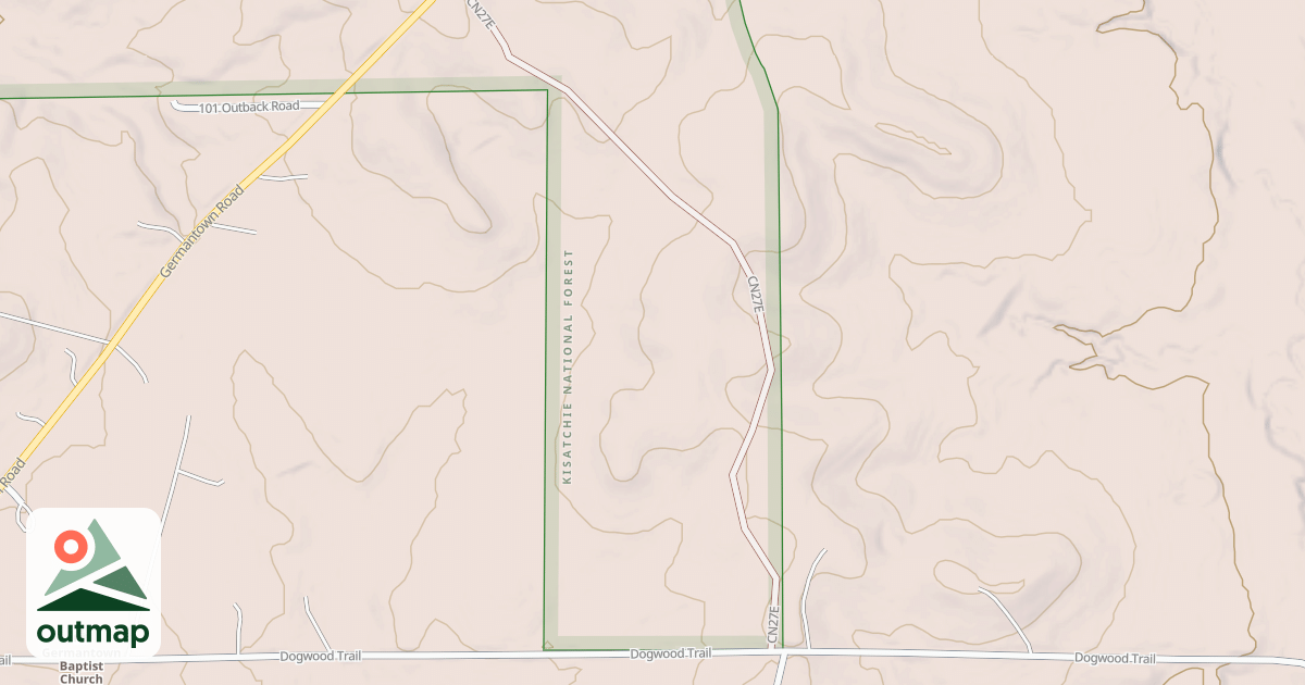 Map of USFS National Forest System Roads {B6E21CA7-474B-478A-925C-1CC8500DF2A6}