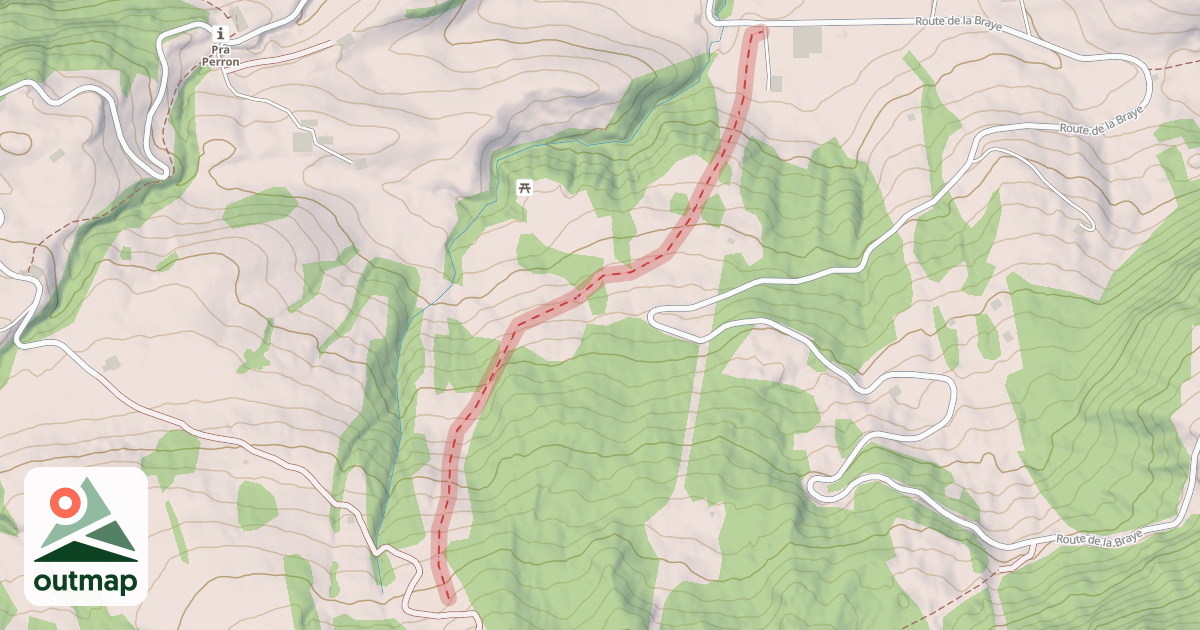 Map of (abandonné) piste 95