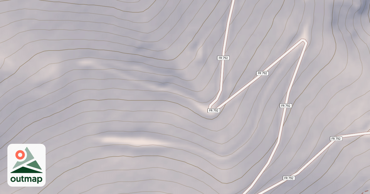 Map of Bedrock Spur To Mine Ohv