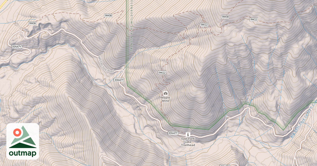 Map of BIG EAST FORK
