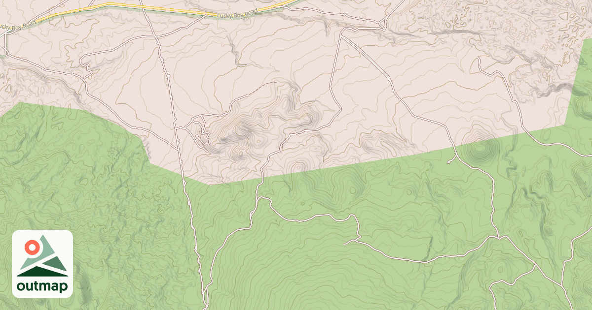 Map of MUD SPRING CUTOFF ROAD