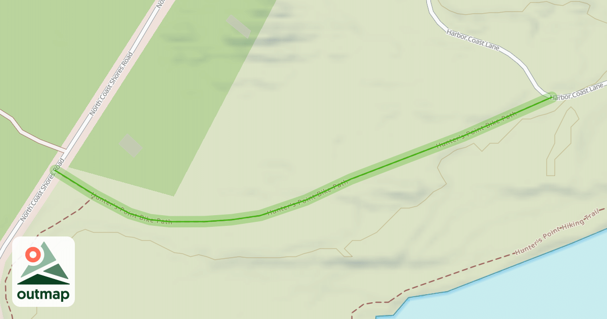 Map of Hunter's Point Bike Path