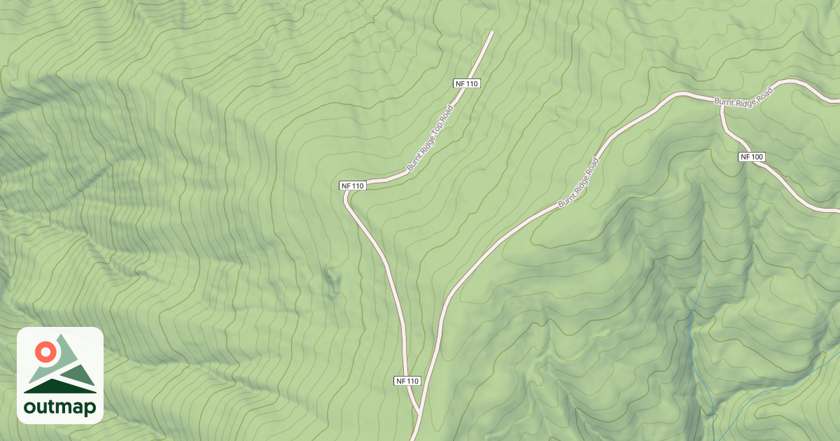Map of BURNT RIDGE TOP