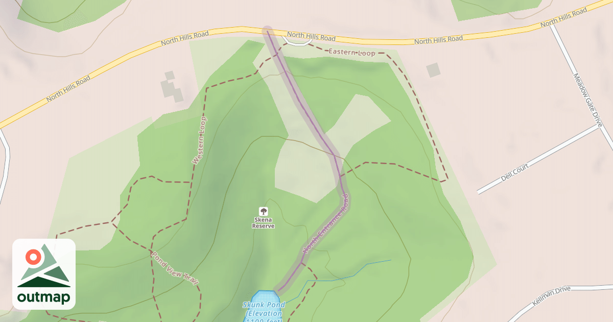Map of North Entrance Road