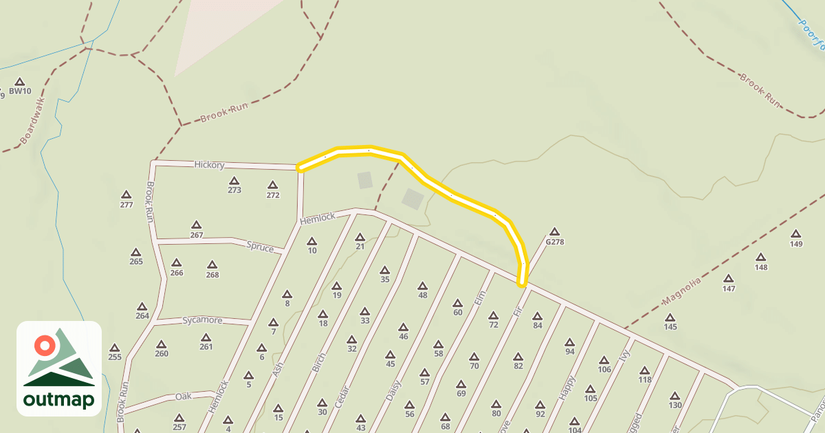 Map of Brook Run