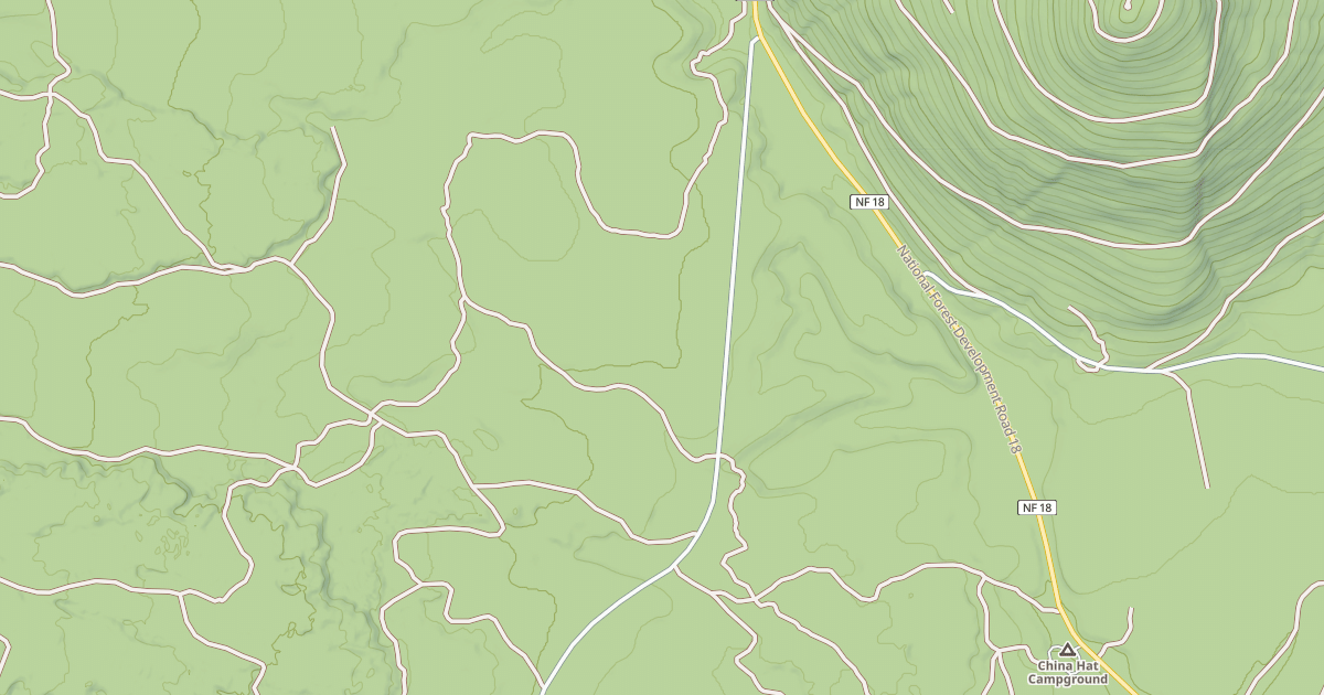Map preview of CHINA HAT CUT-OFF RD.