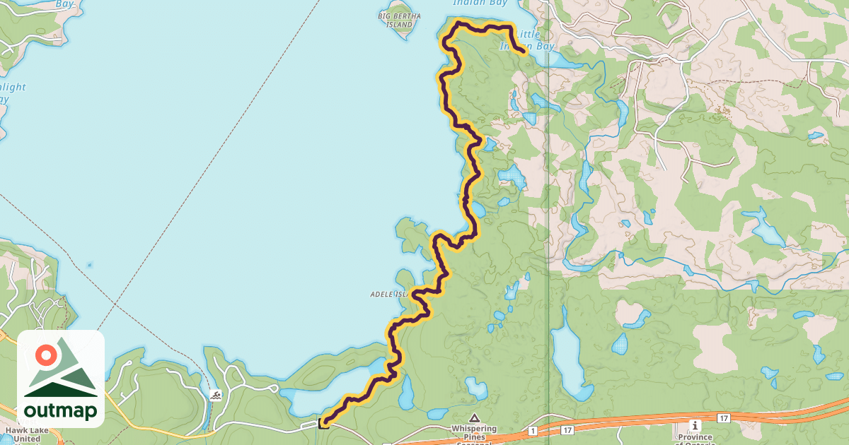 Map of Hunt Lake Trail