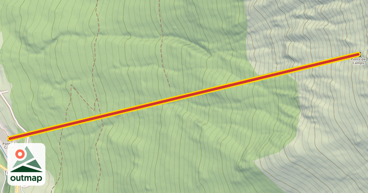 Map of Ponts de Camps