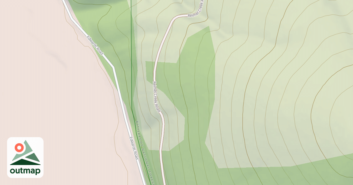 Map of (FDR) REIMEL CREEK