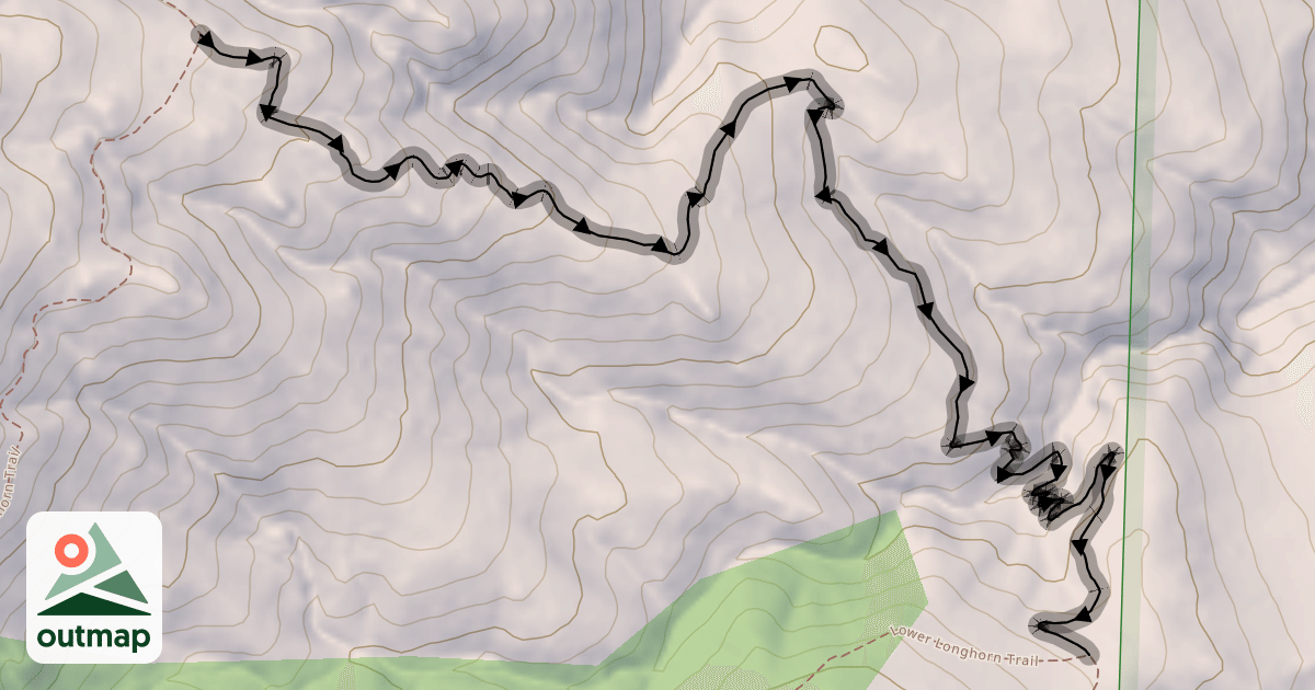 Map of Middle Longhorn Trail