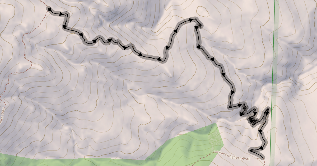 Map preview of Middle Longhorn Trail