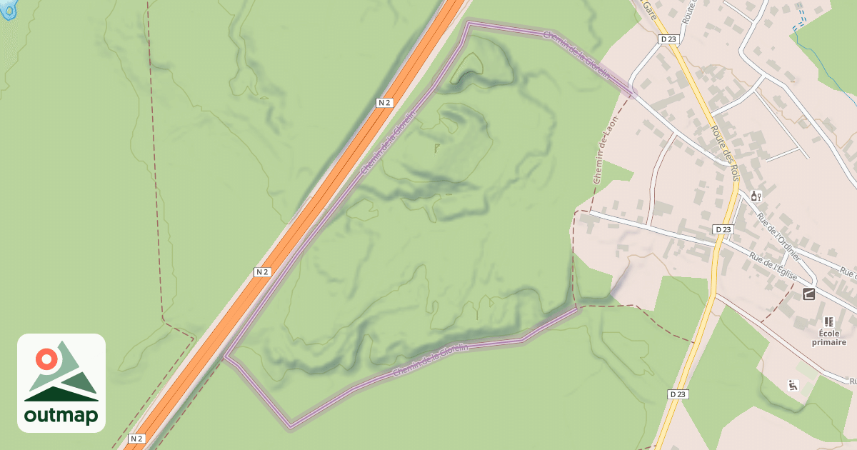 Map of Chemin de la Glorelin