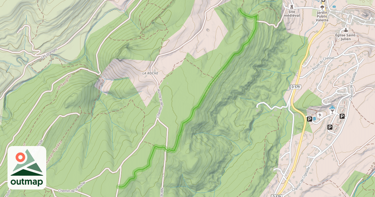Map of Bleu / blanc long