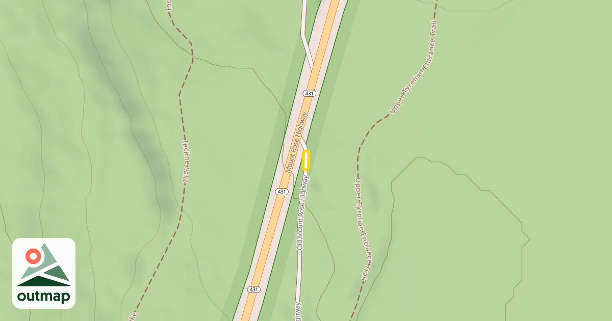 Map of Old Mount Rose Highway