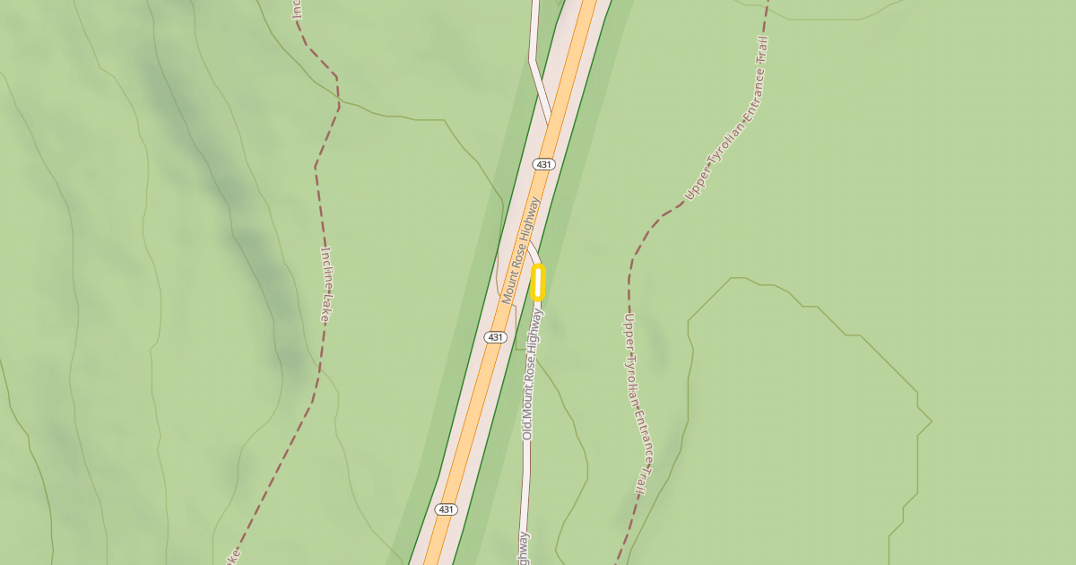 Map preview of Old Mount Rose Highway