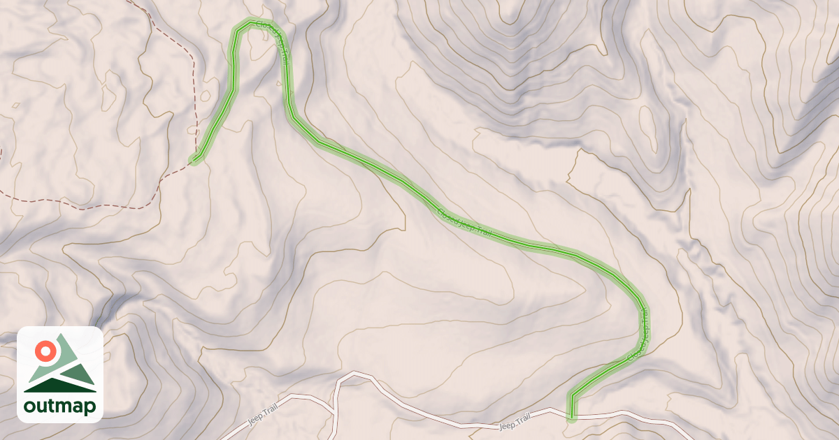Map of Closed Jeep Trail