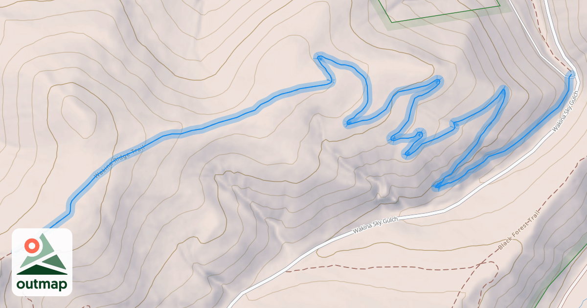 Map of Wakina Ridge Trail