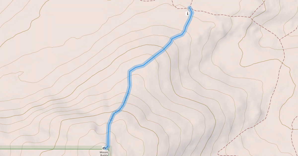 Map preview of Baldy Trail (Snowshoe)