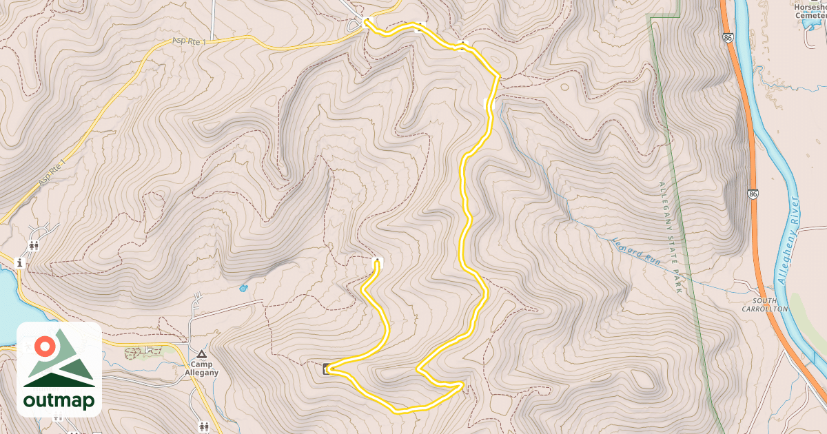 Map of Ridge Run Trail