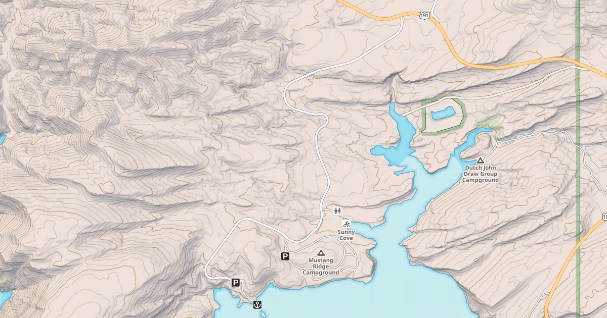 Map preview of MUSTANG BOAT RAMP