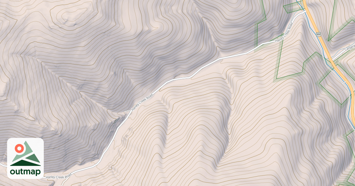 Map of HARLEY CREEK