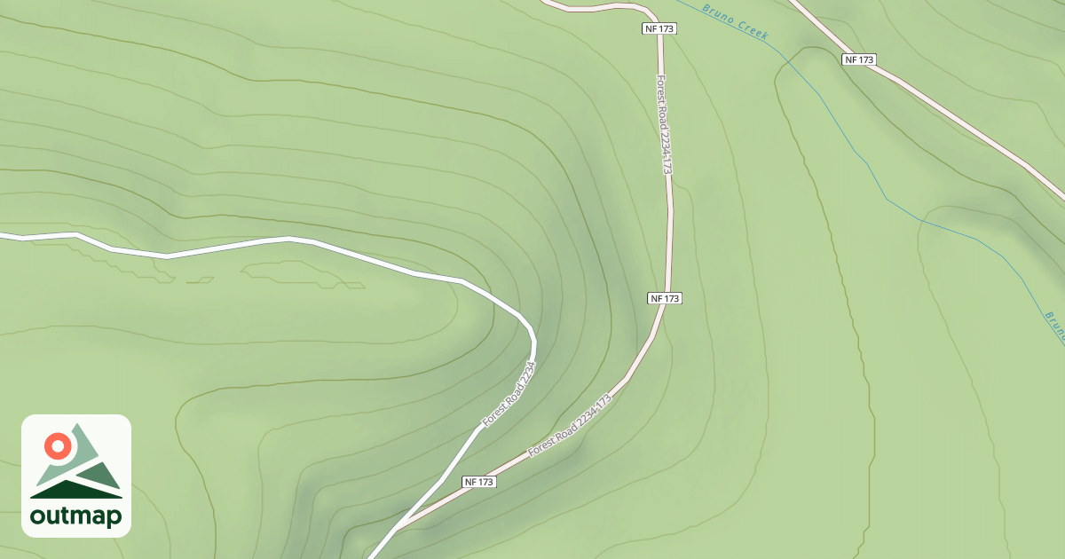 Map of BRUNO CREEK