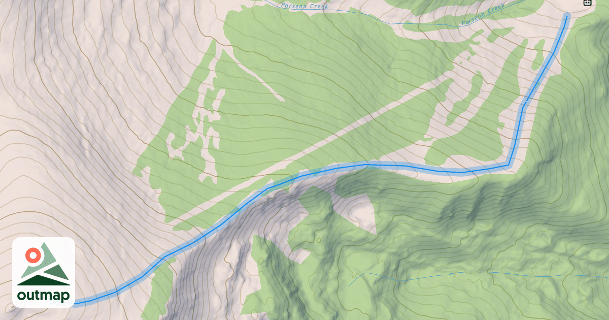 Map of Parry's Peek