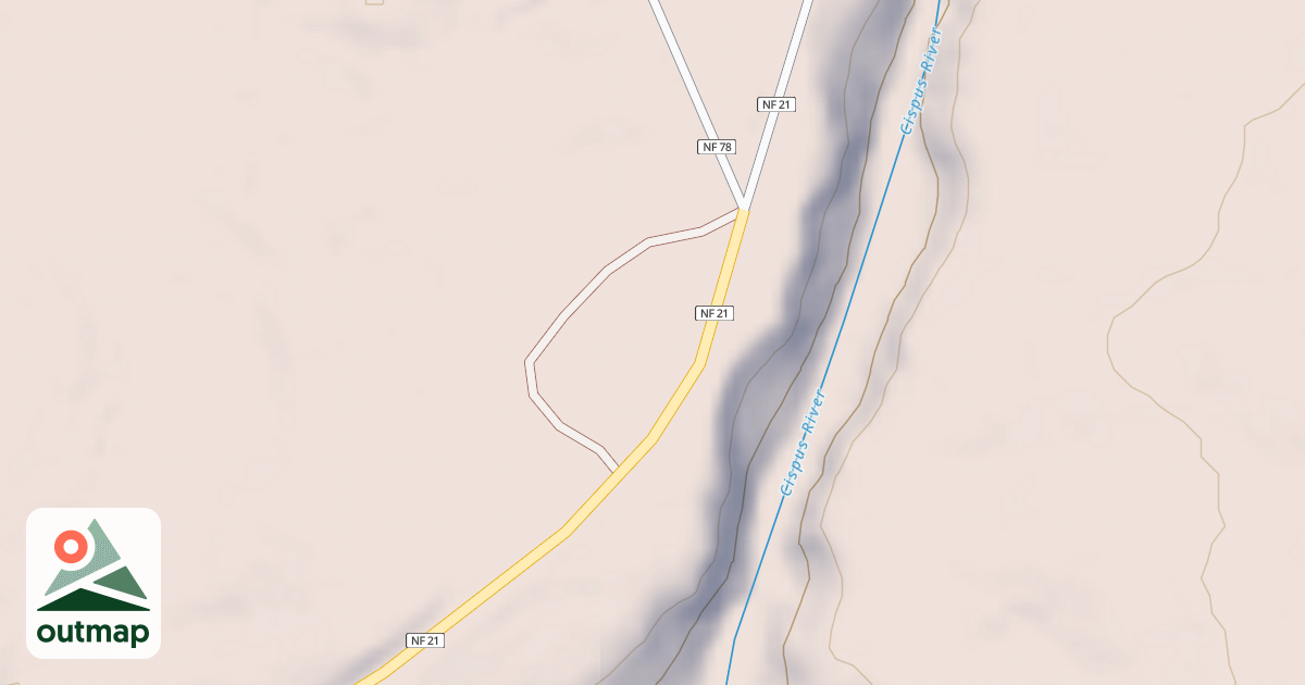 Map of CHIMNEY CAMP