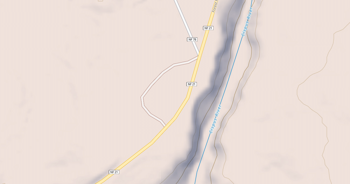 Map preview of CHIMNEY CAMP