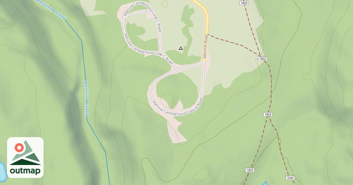 Map of MARVINE CAMPGROUND LOOP B