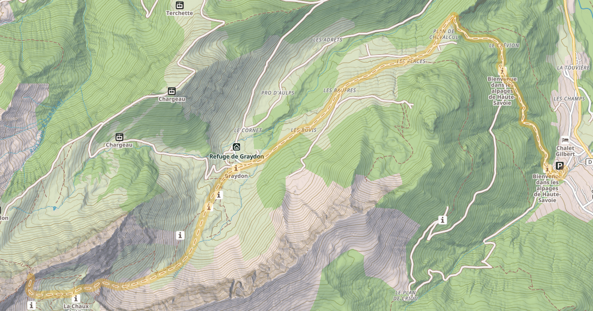 Map preview of Haut de la Cheminée — Essert-Romand