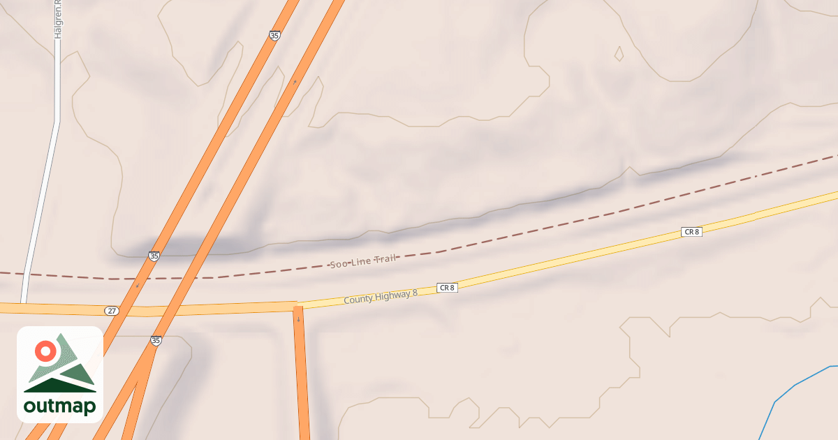Map of Soo Line South: Carlton