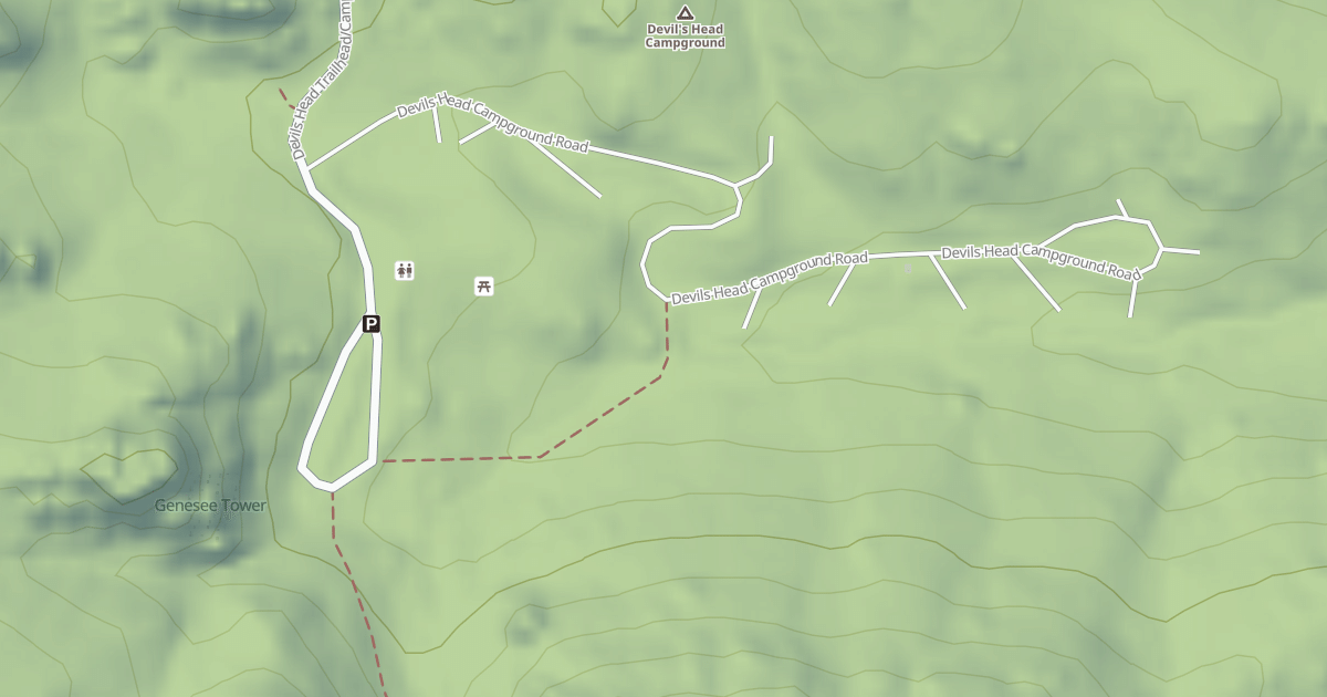 Map preview of DEVILS HEAD CG SPUR