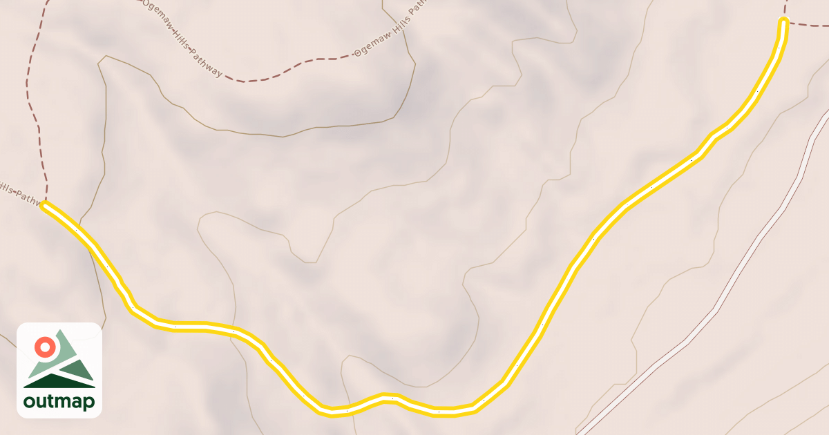 Map of Ogemaw Hills Pathway