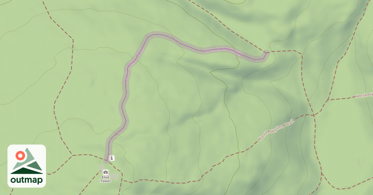 Map of Coon Hollow Path