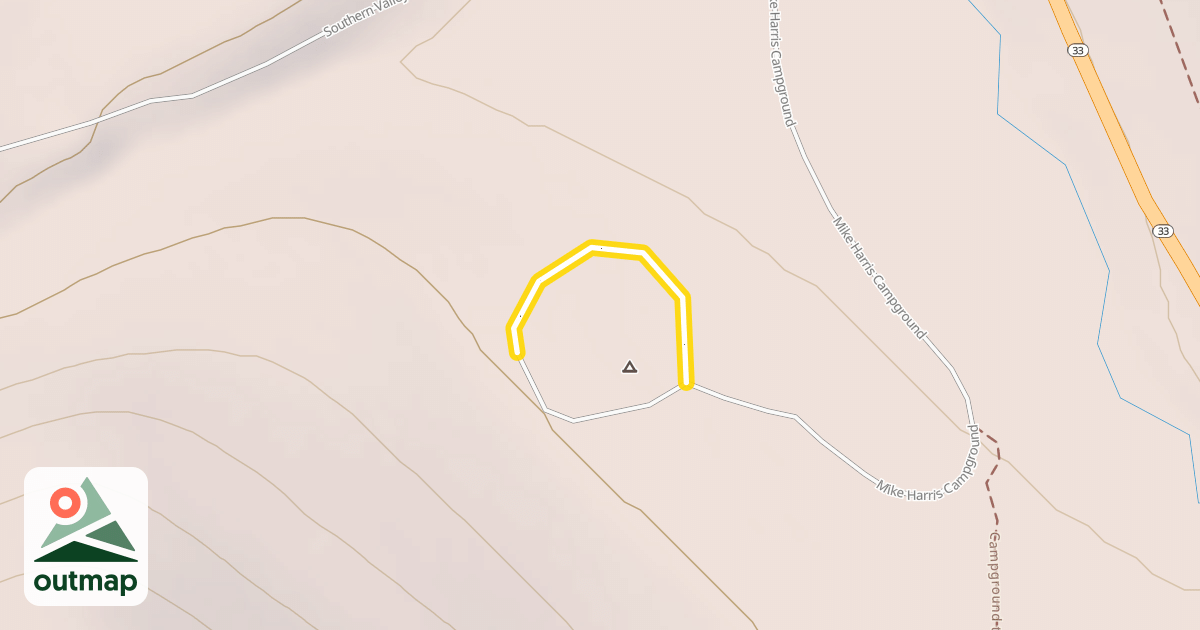 Map of Mike Harris Campground