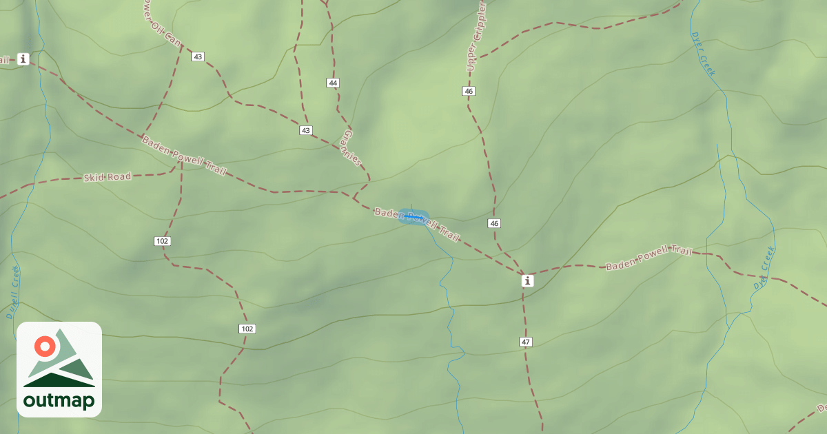 Map of Baden Powell Trail