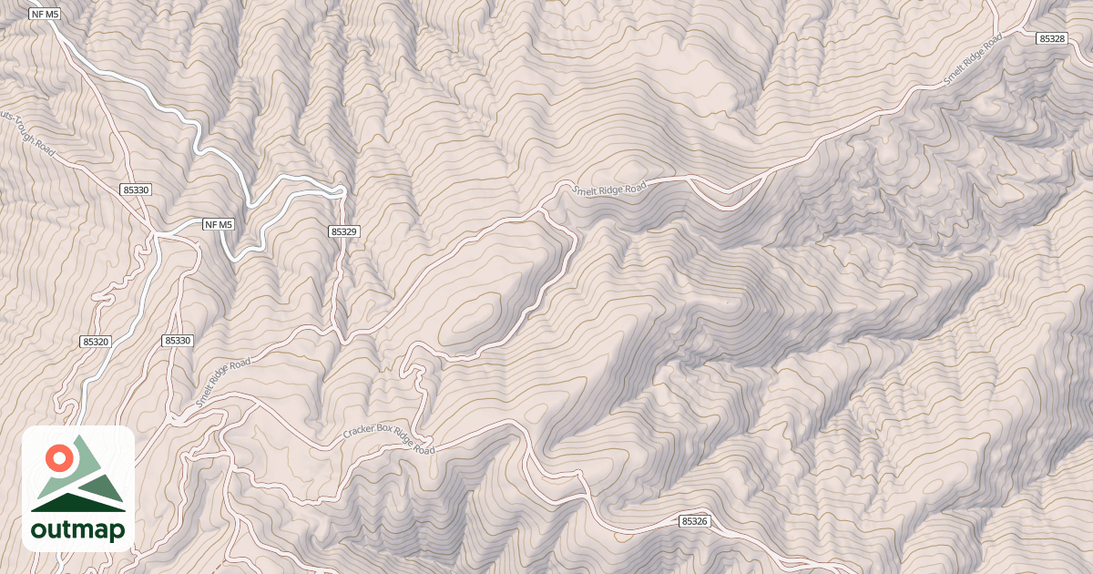 Map of HORNETS NEST RIDGE