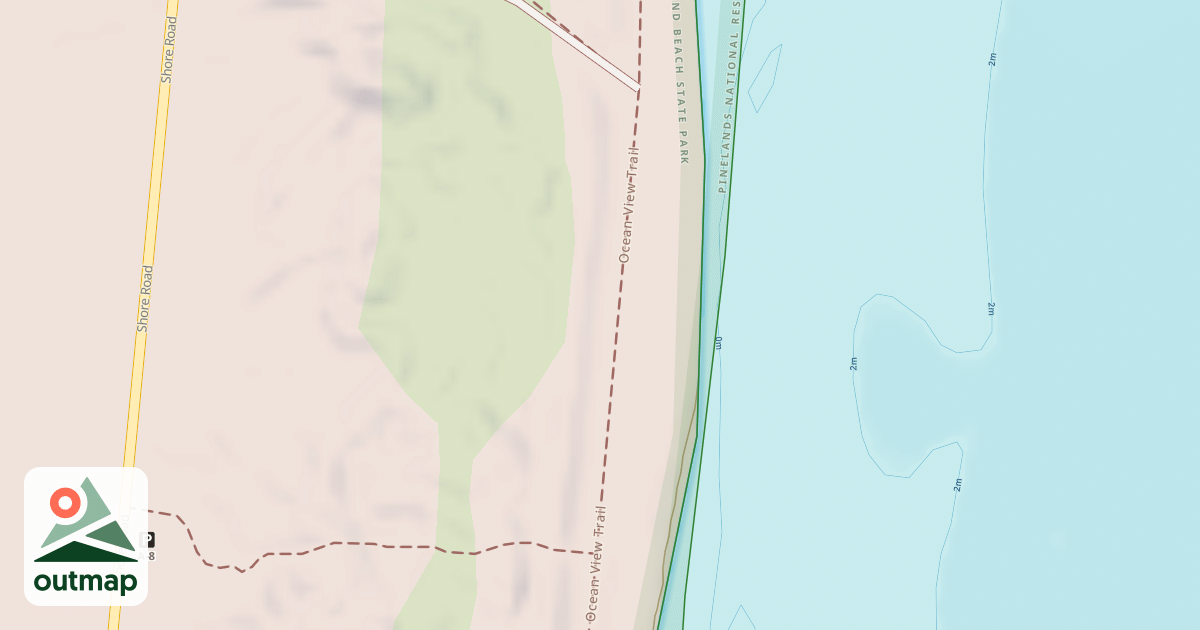Map of Ocean View Trail in Ocean