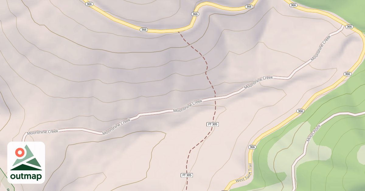 Map of MOONSHINE CREEK