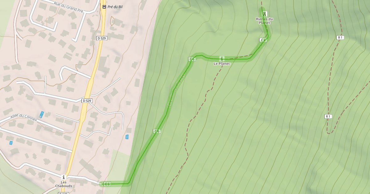 Map preview of Chemin du Planet