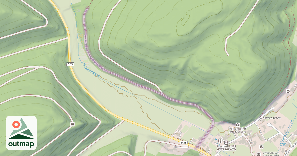 Map of Ancienne promenade des moines