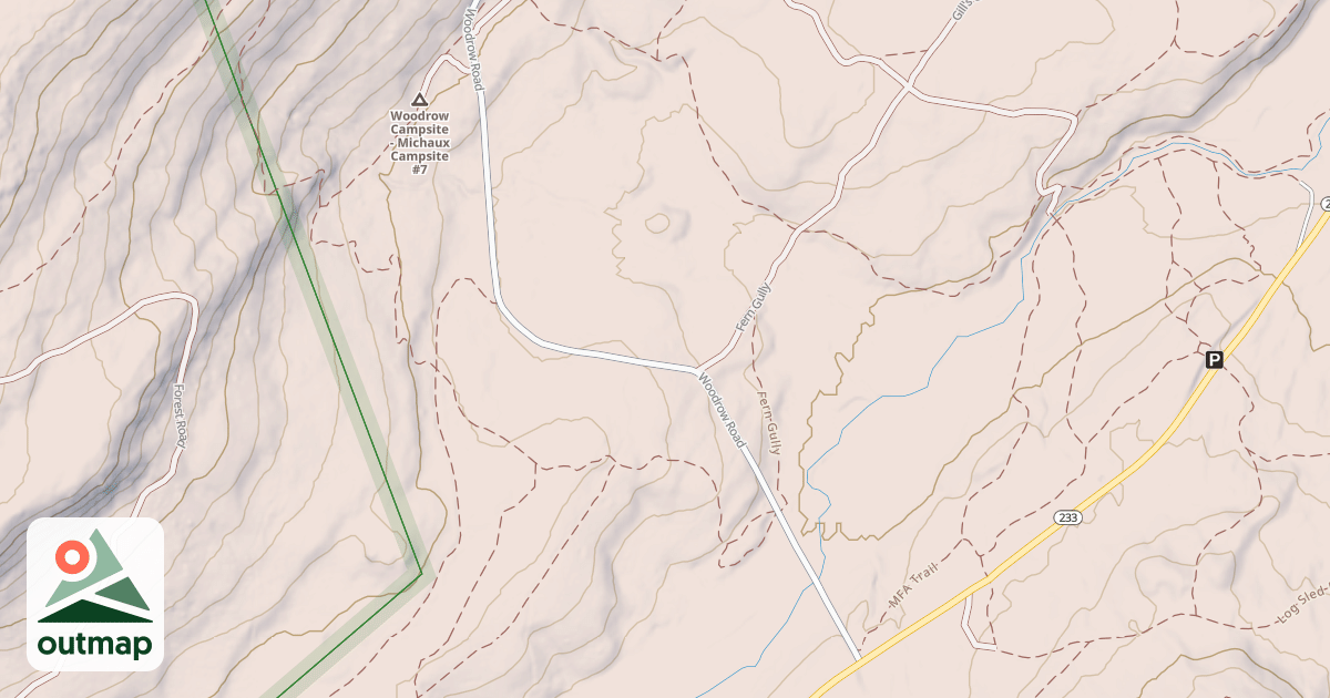 Map of Michaux State Forest – Snowmobile Trail System (Northern)